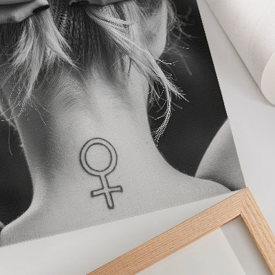 Dekorativní plakát Černobílá elegance, minimalismus, symbol ženskosti