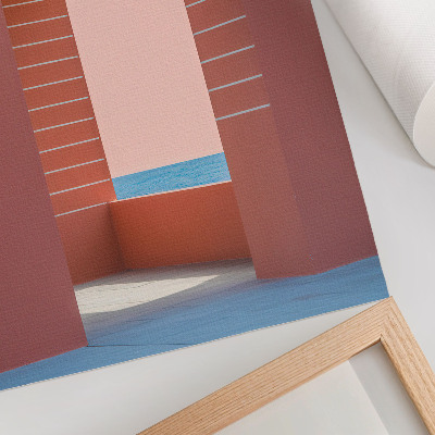 Dekorativní plakát Pastelové oblouky moře minimalistická architektura