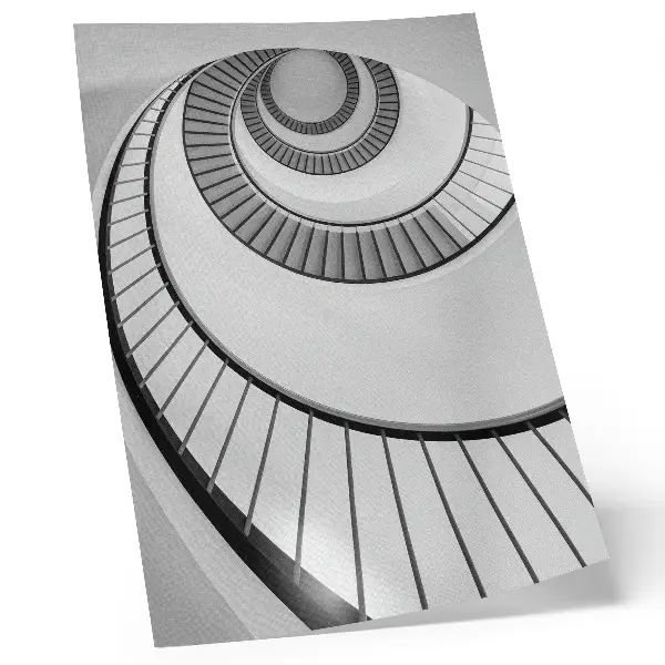 Plakátový obraz točité schodiště s fascinující geometrií a elegancí