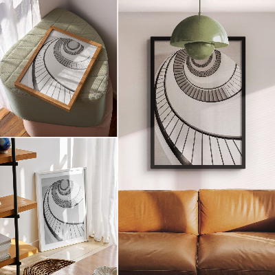 Plakátový obraz Točité schodiště fascinující geometrie elegance
