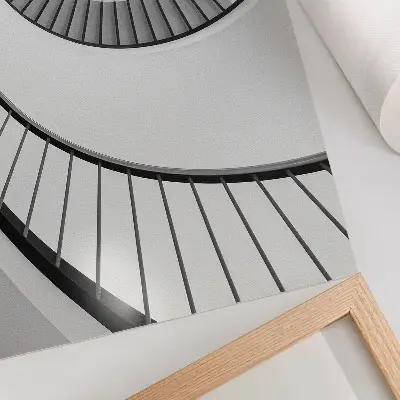 Plakátový obraz točité schodiště s fascinující geometrií a elegancí