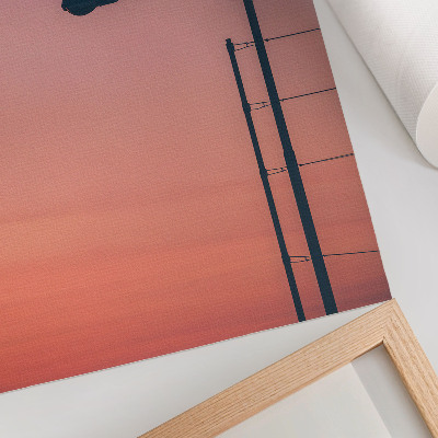 Nástěnný plakát Minimalistická lampa romantický západ slunce moderna