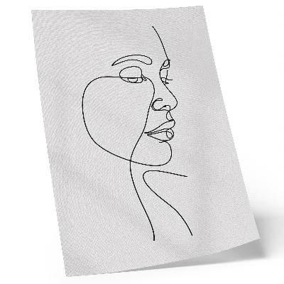 Plakát na zeď Minimalistická linkovaná grafika obličeje bez zbytečných detailů