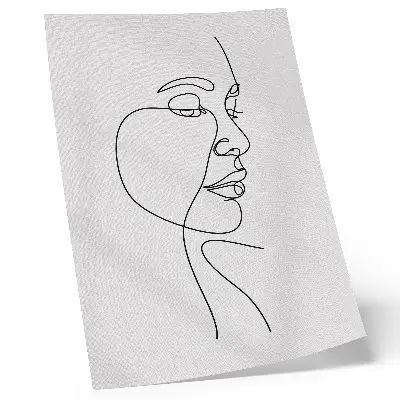 Plakát na zeď minimalistická linkovaná grafika obličeje