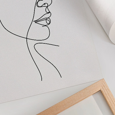 Plakát na zeď Minimalistická linkovaná grafika obličeje bez zbytečných detailů