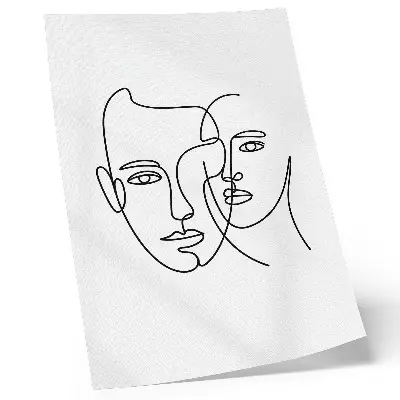 Plakát minimalistické portréty s čárovou grafikou vyjadřující hloubku a emoce
