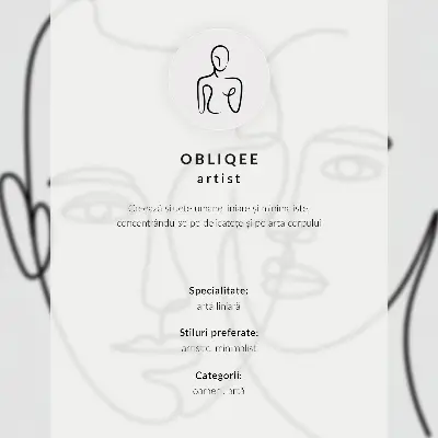 Plakát minimalistické portréty s čárovou grafikou vyjadřující hloubku a emoce