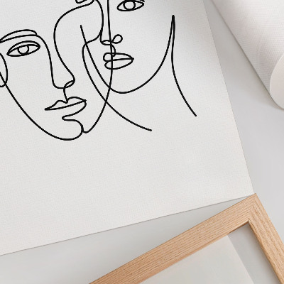 Plakát Minimalistické portréty, čárová grafika, hloubka, emoce