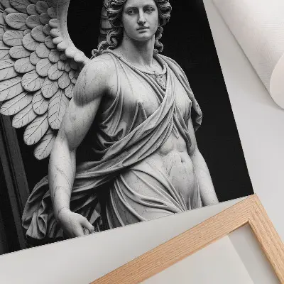 Plakátový obraz mramorová socha anděla s detailním zpracováním