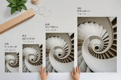 Plakátový obraz točité schodiště v moderní architektuře