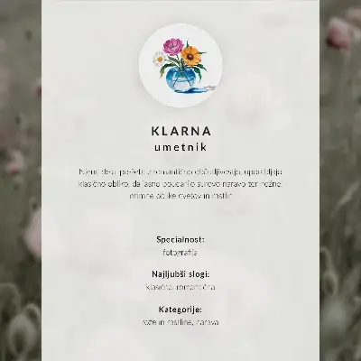 Dekorativní plakát pastelové květiny v duchu elegance, harmonie a smyslnosti