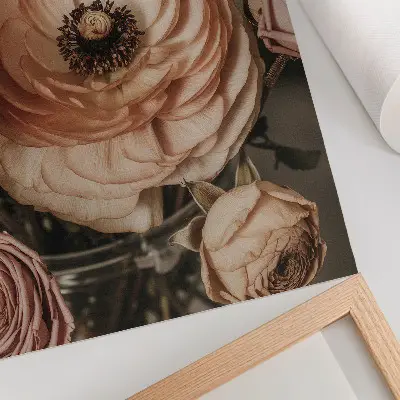 Dekorativní plakát pastelové květiny v duchu elegance, harmonie a smyslnosti