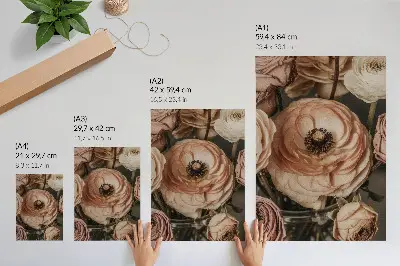 Dekorativní plakát pastelové květiny v duchu elegance, harmonie a smyslnosti