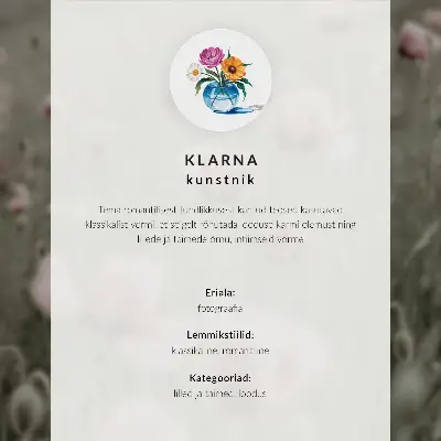 Dekorativní plakát pastelové květiny v duchu elegance, harmonie a smyslnosti