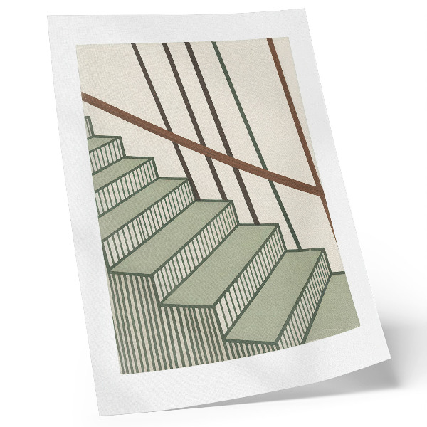 Plakát na zeď Geometrie schodiště dynamika minimalismus elegance