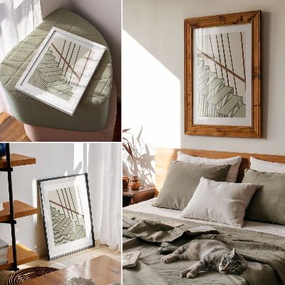 Plakát na zeď Geometrie schodiště dynamika minimalismus elegance