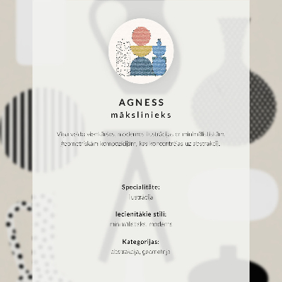 Dekorativní plakát Černý tvar červený kruh světlé pozadí