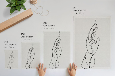 Nástěnný plakát Minimalistická ruční linie elegance modernity