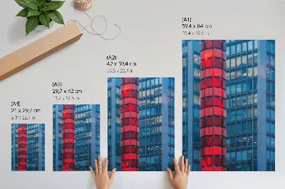 Dekorativní plakát moderní architektura s městskou atmosférou a pocitem prostornosti