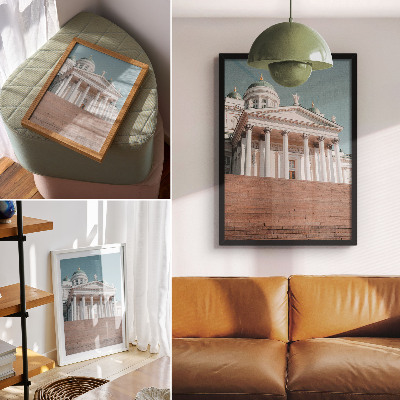 Plakát na zeď Budova se sloupy a elegantními architektonickými detaily
