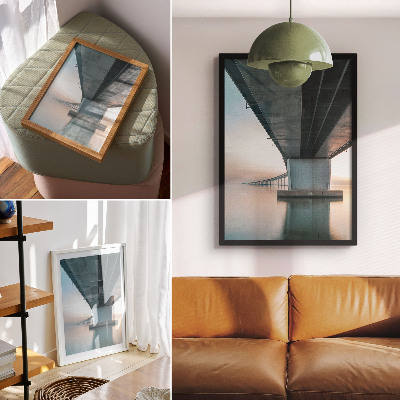 Plakátový obraz Most přes vodu minimalistická elegance modernita