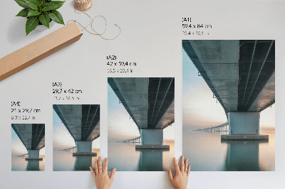 Plakátový obraz Most přes vodu minimalistická elegance modernita
