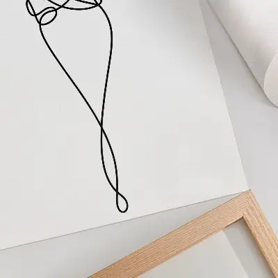 Plakátový obraz minimalistický design s linií srdce pro páry
