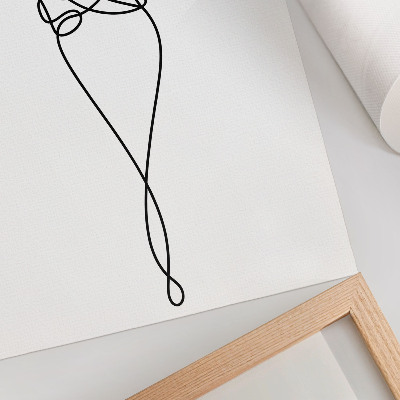 Plakátový obraz Minimalistický párový design s linií srdce