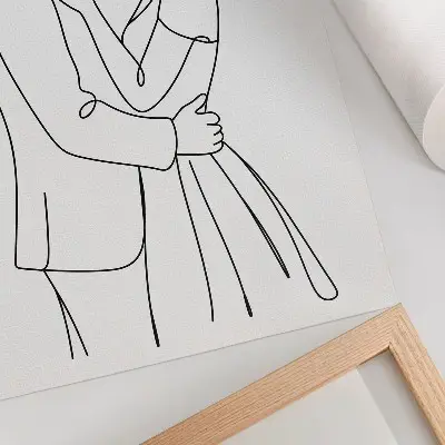 Dekorativní plakát štíhlé postavy s dokonalými liniemi bez detailů