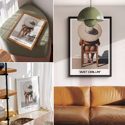 Plakát Minimalistický design čepice pro relaxační atmosféru