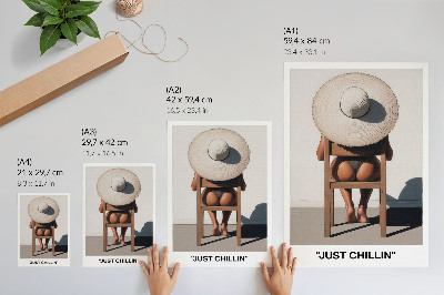 Plakát Minimalistický design čepice pro relaxační atmosféru