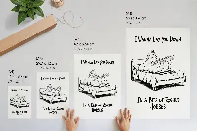 Plakát na zeď černobílá ilustrace s humorným motivem zvířat