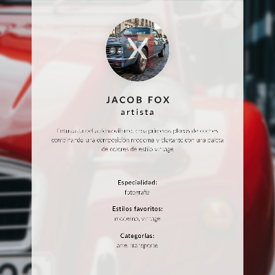 Plakátový obraz Červené auto chromované detaily retro styl