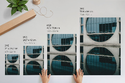 Plakát Moderní architektura skleněný odraz budovy