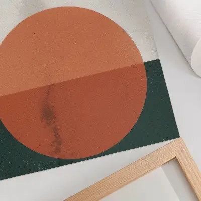 Plakát Ptáci za letu minimalistický oranžový kruh