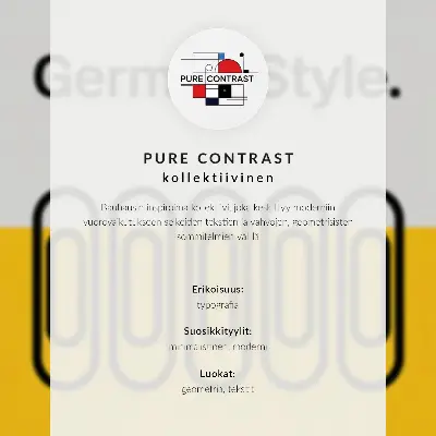 Dekorativní plakát s motivem čistých geometrických linií v kontrastních barvách