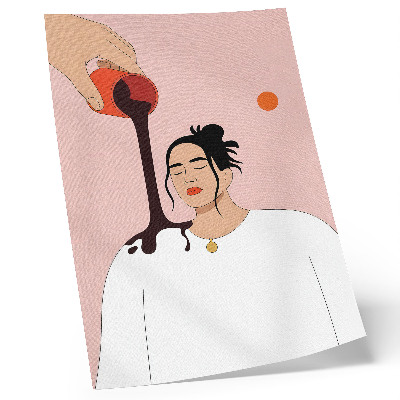 Nástěnný plakát Minimalistická postava pod temným potokem