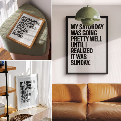 Dekorativní plakát Vysoce kontrastní typografie, humorné sdělení