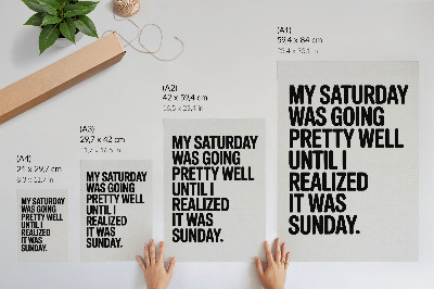 Dekorativní plakát Vysoce kontrastní typografie, humorné sdělení
