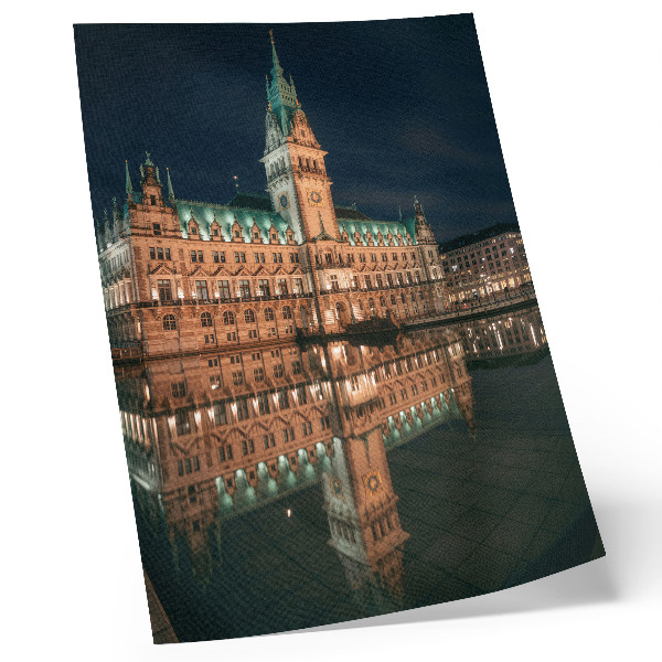 Plakát na zeď Klasická architektura odrážela večerní světlo