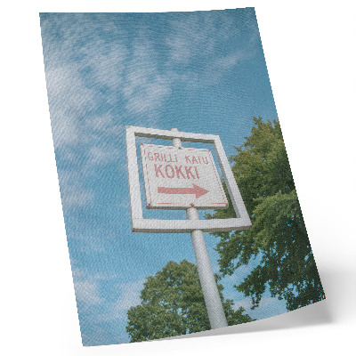 Nástěnný plakát Bílá tabule proti modré obloze