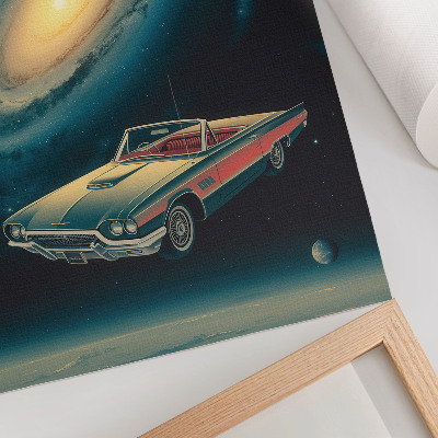 Plakát na zeď Auto ve vesmíru je fantastická kombinace