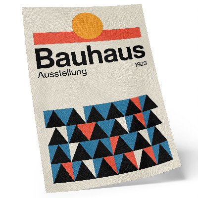 Nástěnný plakát Bauhaus grafika s oranžovým akcentem