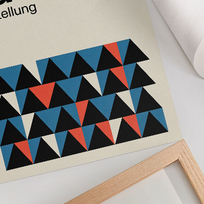 Nástěnný plakát Bauhaus grafika s oranžovým akcentem
