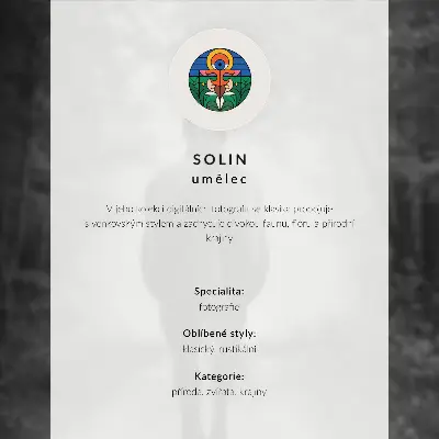 Dekorativní plakát černobílý kůň v lese