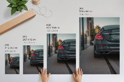 Nástěnný plakát Stylové auto do městského prostředí