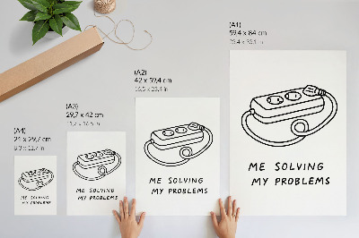 Plakát na zeď Minimalistická ilustrace s humorem
