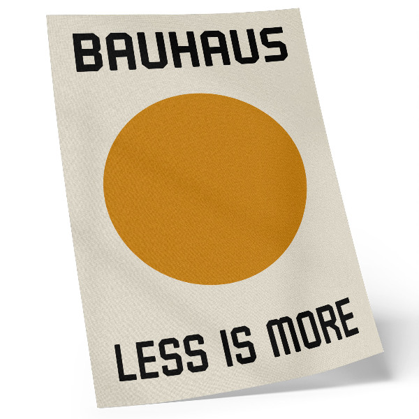Plakát na zeď Minimalistický kruh Bauhaus krémové pozadí
