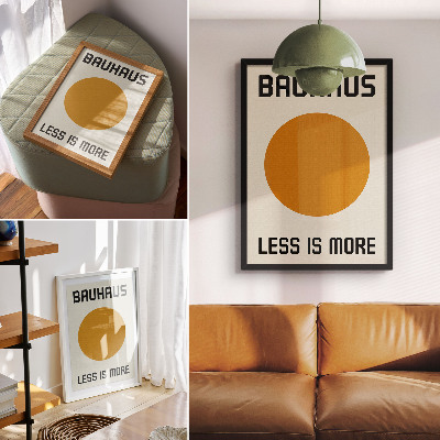 Plakát na zeď Minimalistický kruh Bauhaus krémové pozadí