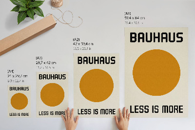 Plakát na zeď Minimalistický kruh Bauhaus krémové pozadí